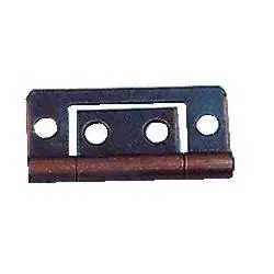 Aktuell Englisches Scharnier, Stahl brüniert, 38 x 20 mm