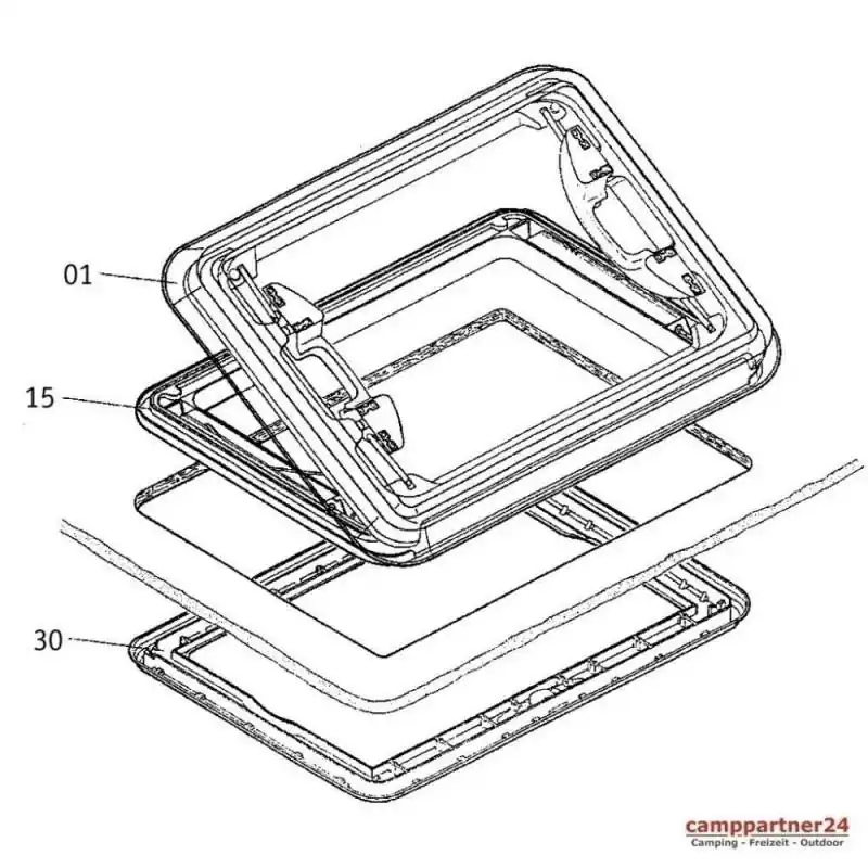 Angebot Dometic Innenrahmen ohne Anbauteile elfenbein für Heki 1