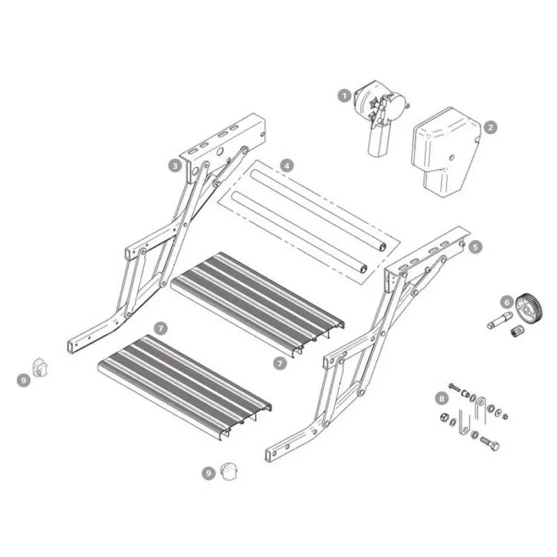 Aktuell Trittbrett 380 Alu 12V - 2 Stück