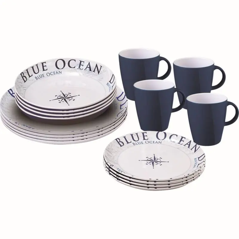 Neue Kollektion Brunner Blue Ocean Geschirrset - 16 teilig