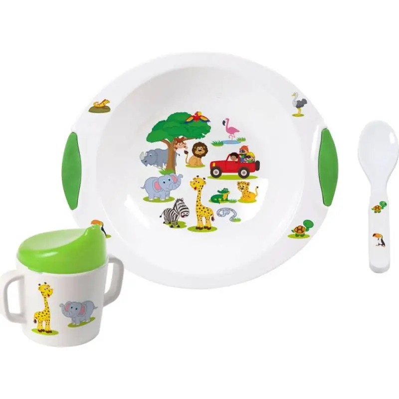 Solange Der Vorrat Reicht Brunner Jungle Parade 6M+ Kinder Geschirr-Set