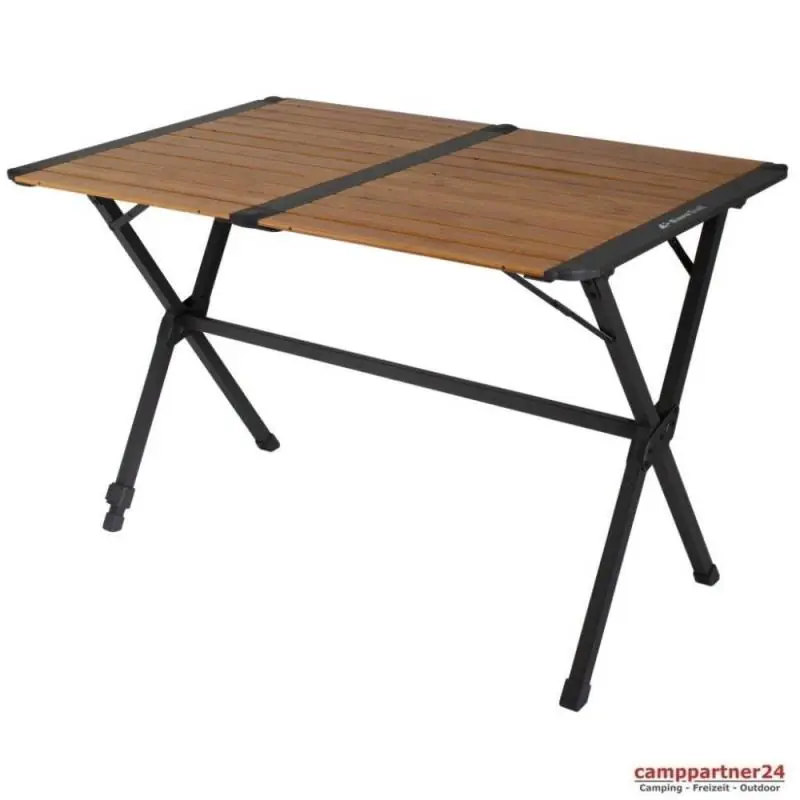 Preisreduziert EuroTrail Chambery Bambus Rolltisch - 110 x 70 cm