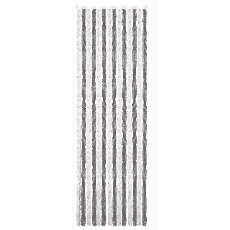 Beliebt Chenille Türvorhang 56 x 185 cm - grau/weiss