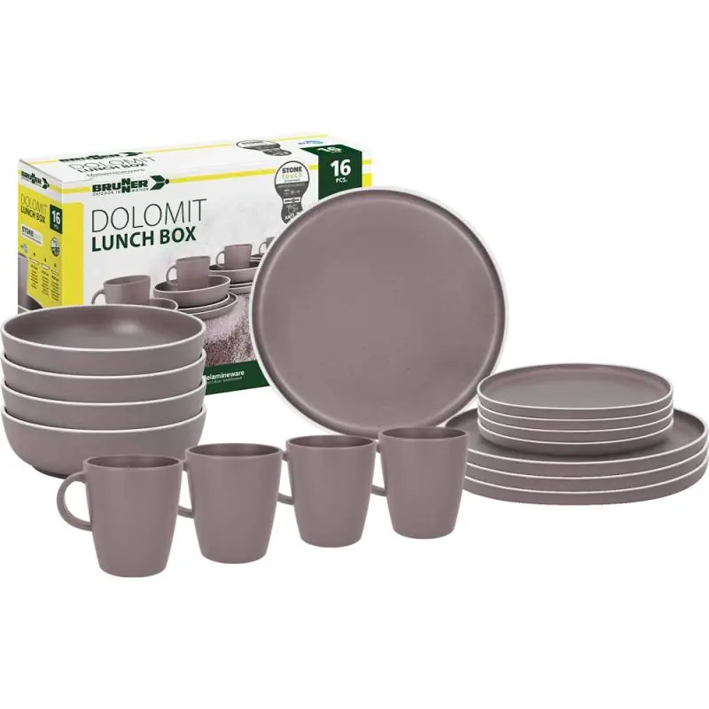 Sonderaktion Brunner Lunch Box Dolomit Rose 16 tlg.