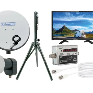 Schwaiger mobile 22 Zoll TV-Satellitenanlage Begrenztes Angebot