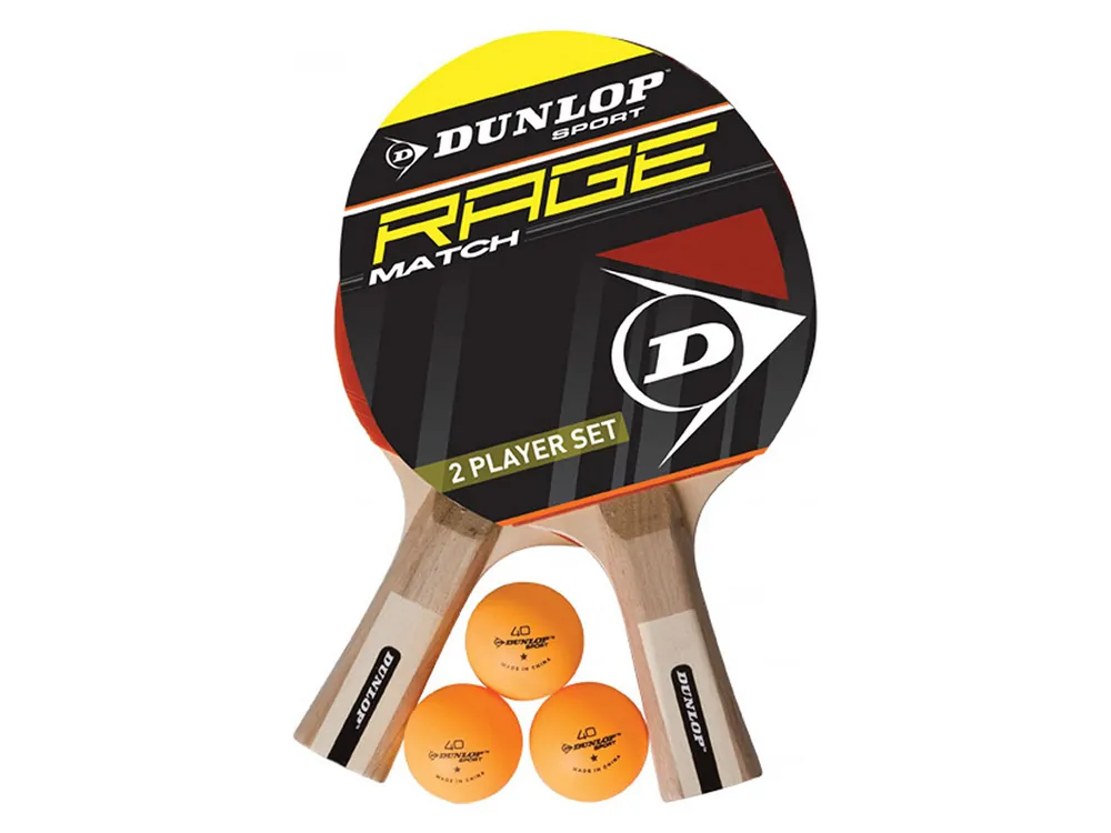 Neu Im Sortiment Dunlop Rage Match 2 Tischtennis-Set