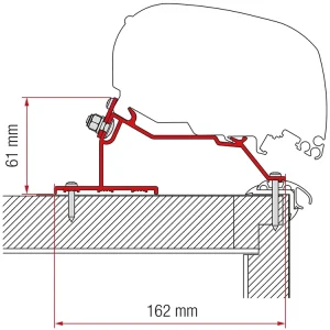 Bestpreis Fiamma F80/F65 Adapter Caravan Roof 370 cm