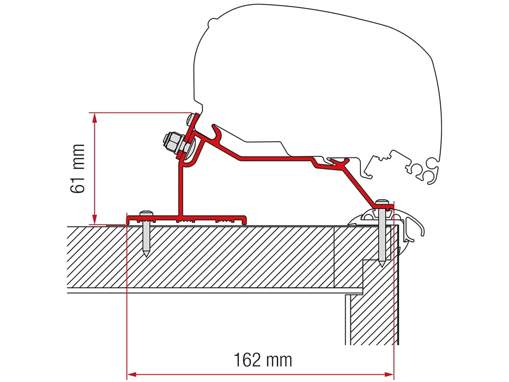 Bestpreis Fiamma F80/F65 Adapter Caravan Roof 370 cm