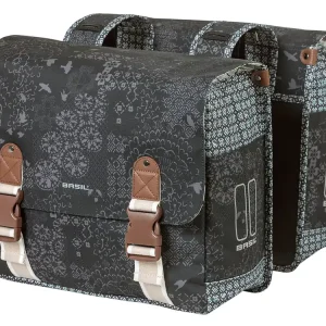 Basil Bohème doppelte Fahrradtasche - Charcoal Top-Seller