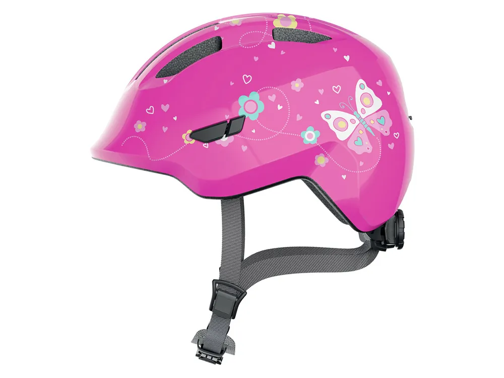 Abus Smiley 3.0 Pink Butterfly Kinderfahrradhelm Meistverkauft