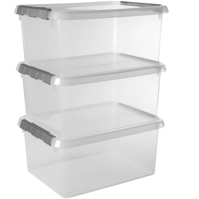 Top-Preis Sunware Comfort Line 15 Liter transparent graue 3er-Set Aufbewahrungsboxen