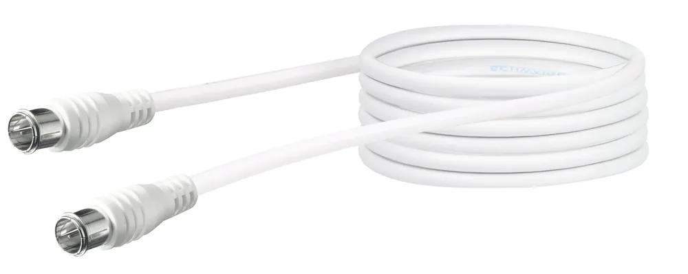Zertifiziert Schwaiger KVCQ50 5 Meter Weißes Koaxialkabel mit Schnellkupplung