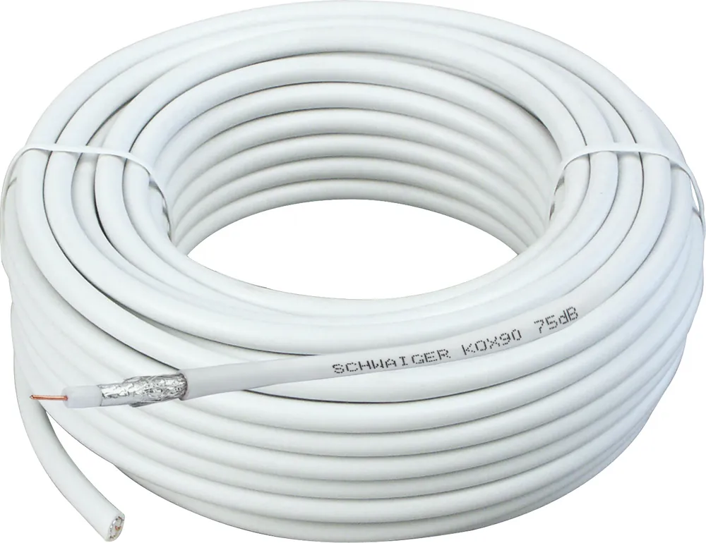 Angebot Schwaiger KOX90 10 Meter weißes Koaxialkabel