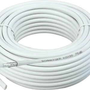 Zertifiziert Schwaiger KOX90 25 Meter weißes Koaxialkabel