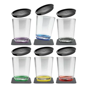 Angebot silwy 6er Set Magnet-Trinkbecher Multicolour mit Deckel