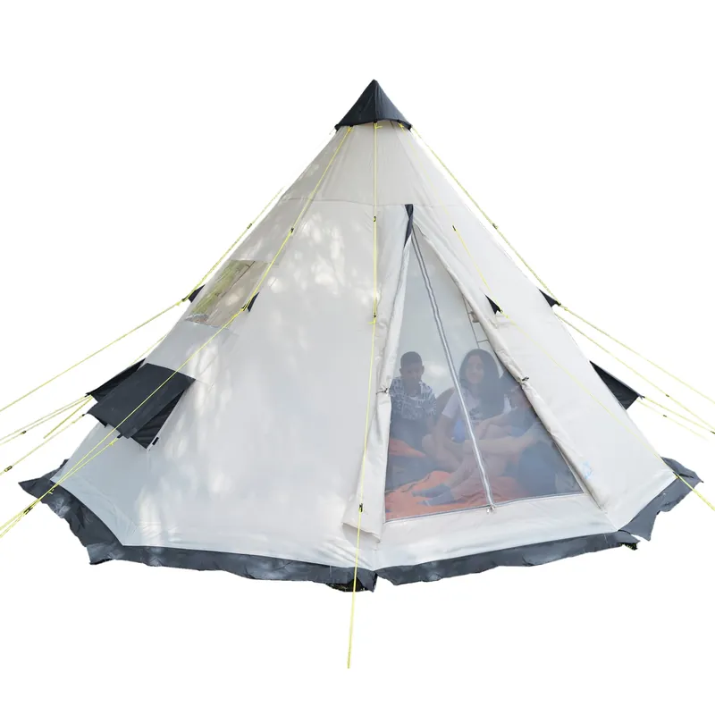 Super-Preis Skandika Tipi Gaothi 550 Protect Gruppenzelt - Beige
