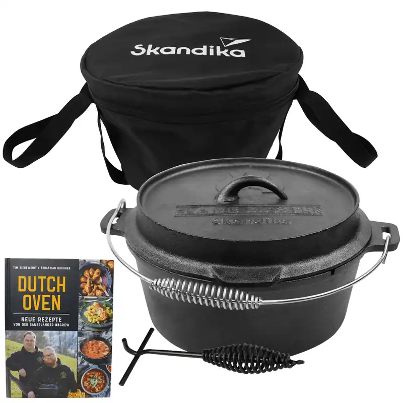 Günstig Skandika Dutch Oven Flame Master ohne Füße 7,1L Komplettsatz