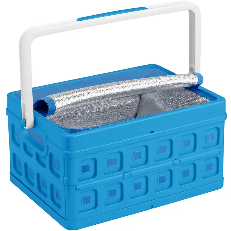 Finale Aktion Sunware Square 24 Liter Klappbox mit Griff und Kühltasche - Blue