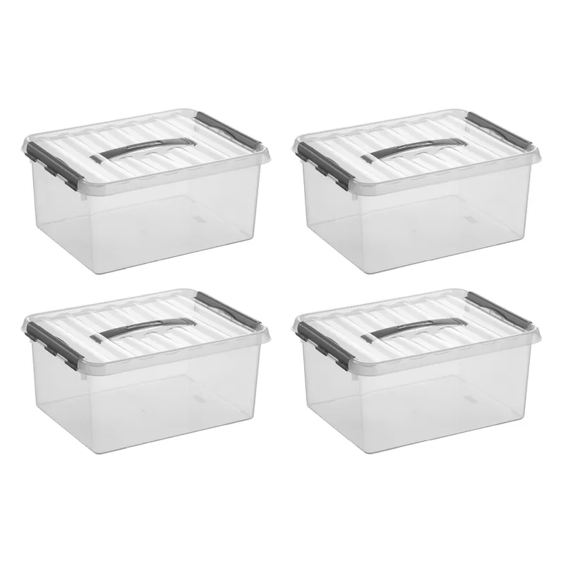 Günstig Sunware Q-line 15 Liter 4er-Set Aufbewahrungsboxen