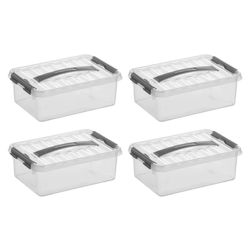 Garantierte Lieferung Sunware Q-line 4 Liter 4er-Set Aufbewahrungsboxen
