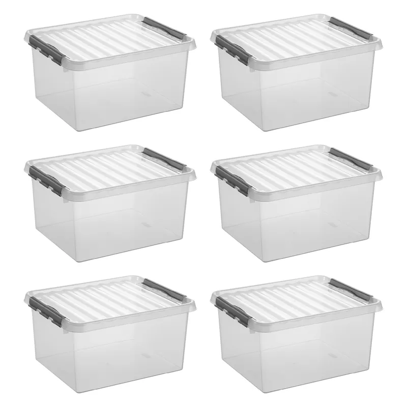 Bestseller Sunware Q-line 36 Liter 6er-Set Aufbewahrungsboxen