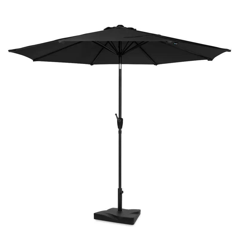 Kracherpreis VONROC Premium Recanati Ø300 cm Sonnenschirm mit Fuß - Anthracite