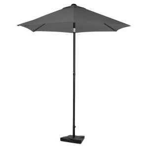 VONROC Torbole 200 cm Premium Sonnenschirm inklusive Fuß - Grey Schneller Versand