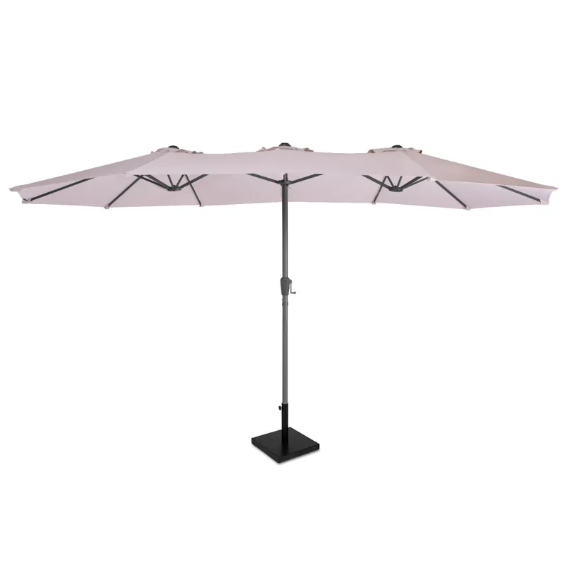 Rabatt VONROC Iseo 460 x 270 Premium Sonnenschirm mit Fuß - Beige
