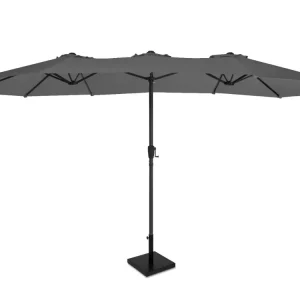 Kracherpreis VONROC Iseo 460 x 270 Premium Sonnenschirm mit Fuß - Grey