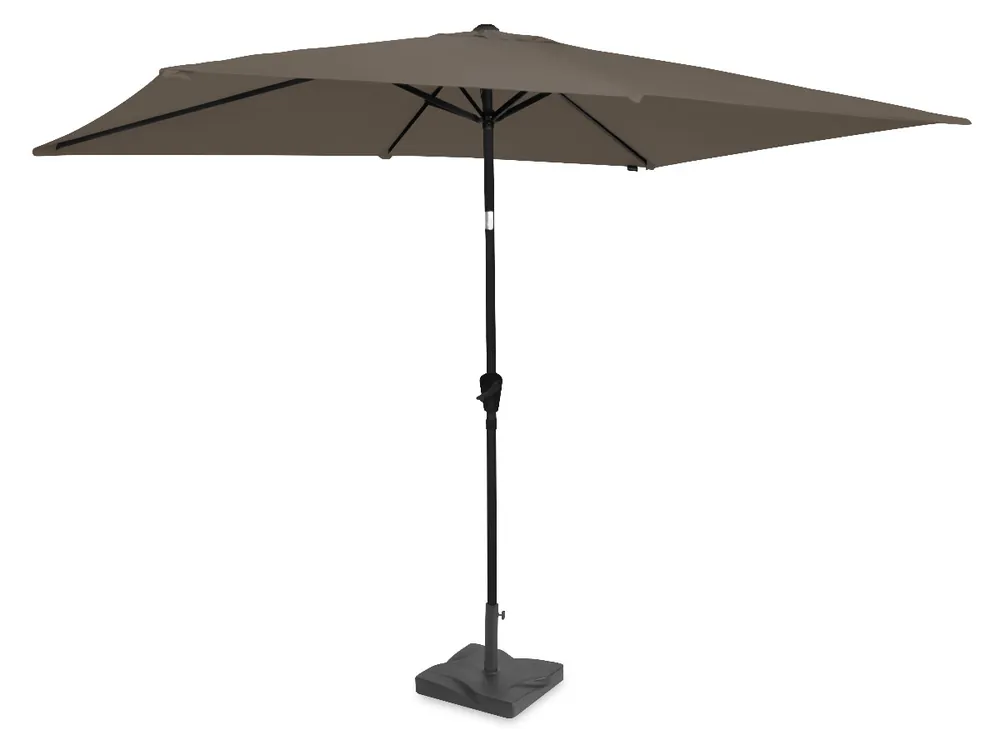 VONROC Rapallo 200 x 300 Premium Sonnenschirm mit Fuß - Taupe Bestpreis