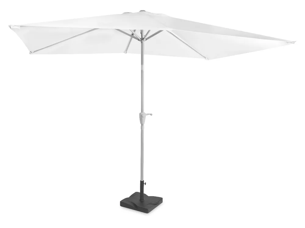 VONROC Rapallo 200 x 300 Premium Sonnenschirm mit Fuß - White Meistverkauft