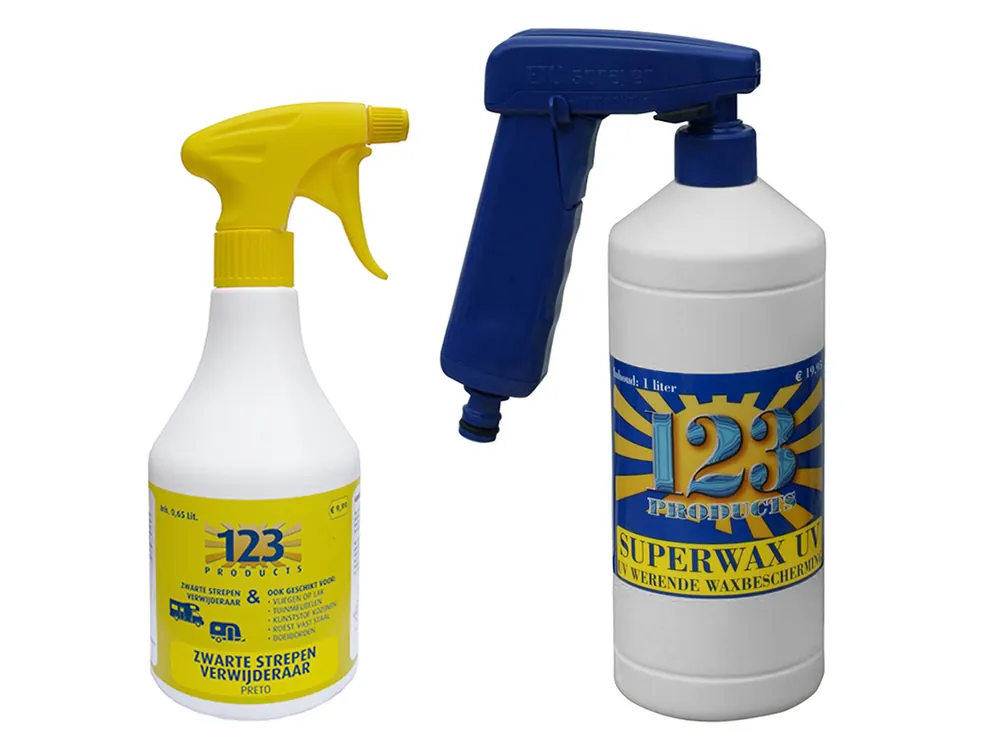 123 Products Superwax UV + schwarzer Streifenentferner Aktuell