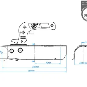Bestseller ProPlus 60 mm rund Kugelkupplung
