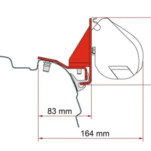 Bestpreis Fiamma F35 Adapter Multirail Reimo VW T5/T6