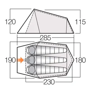 Neu Im Sortiment Vango Soul 300 Tunnelzelt