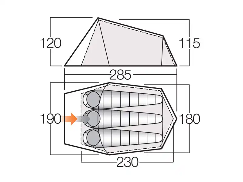 Neu Im Sortiment Vango Soul 300 Tunnelzelt