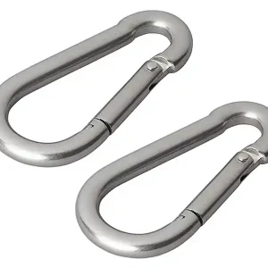 Zertifiziert ProPlus Edelstahl Karabinerhaken - 80 mm