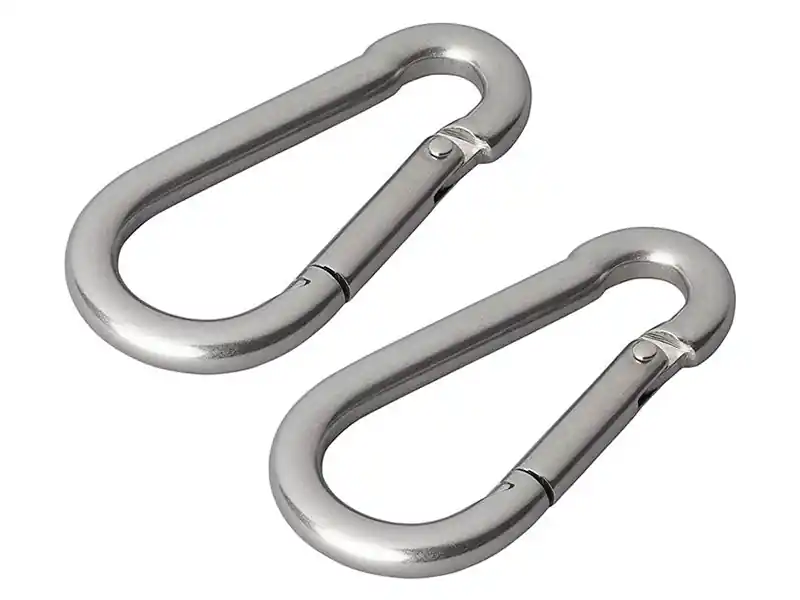 Zertifiziert ProPlus Edelstahl Karabinerhaken - 80 mm