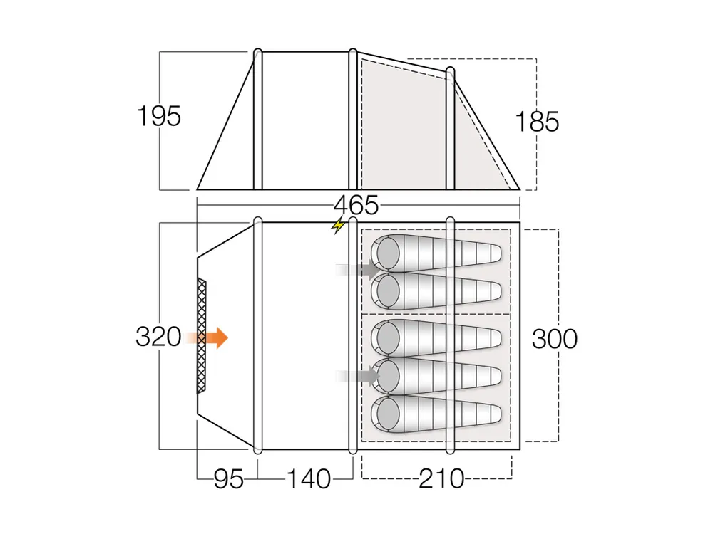 Vango Winslow Air 500 Tunnelzelt Saisonangebot
