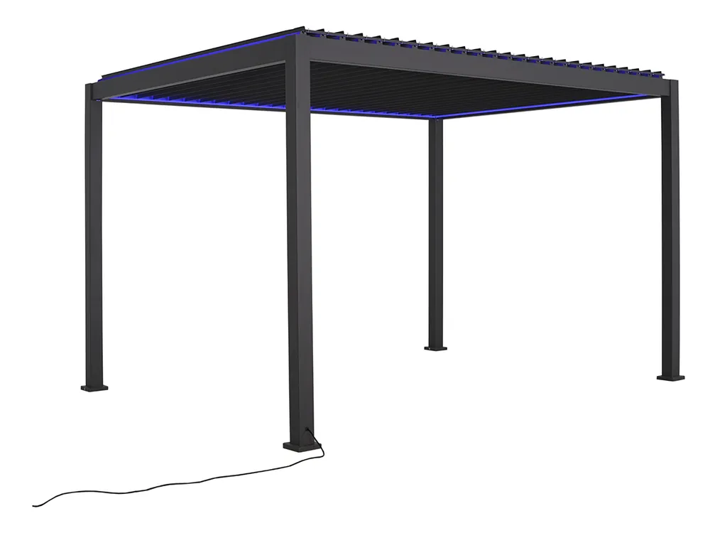 Preisreduziert Mirador Deluxe 300 x 400 cm elektrische LED Pergola - anthrazit