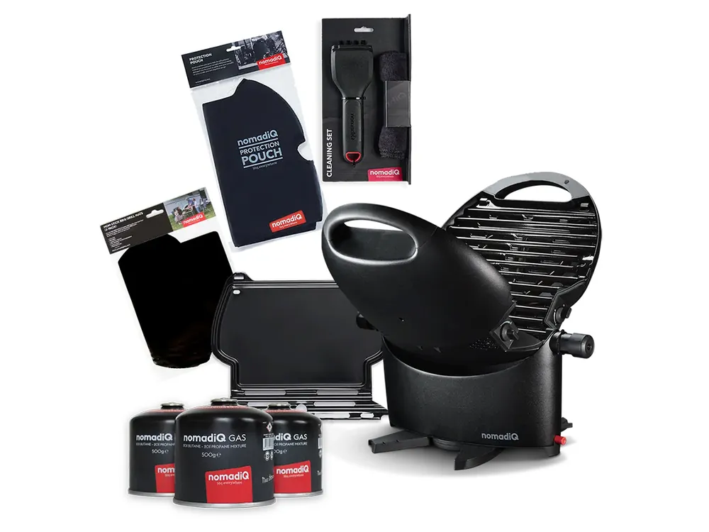 NomadiQ CITY PEOPLE tragbares Grill-Set - Black Letzte Chance
