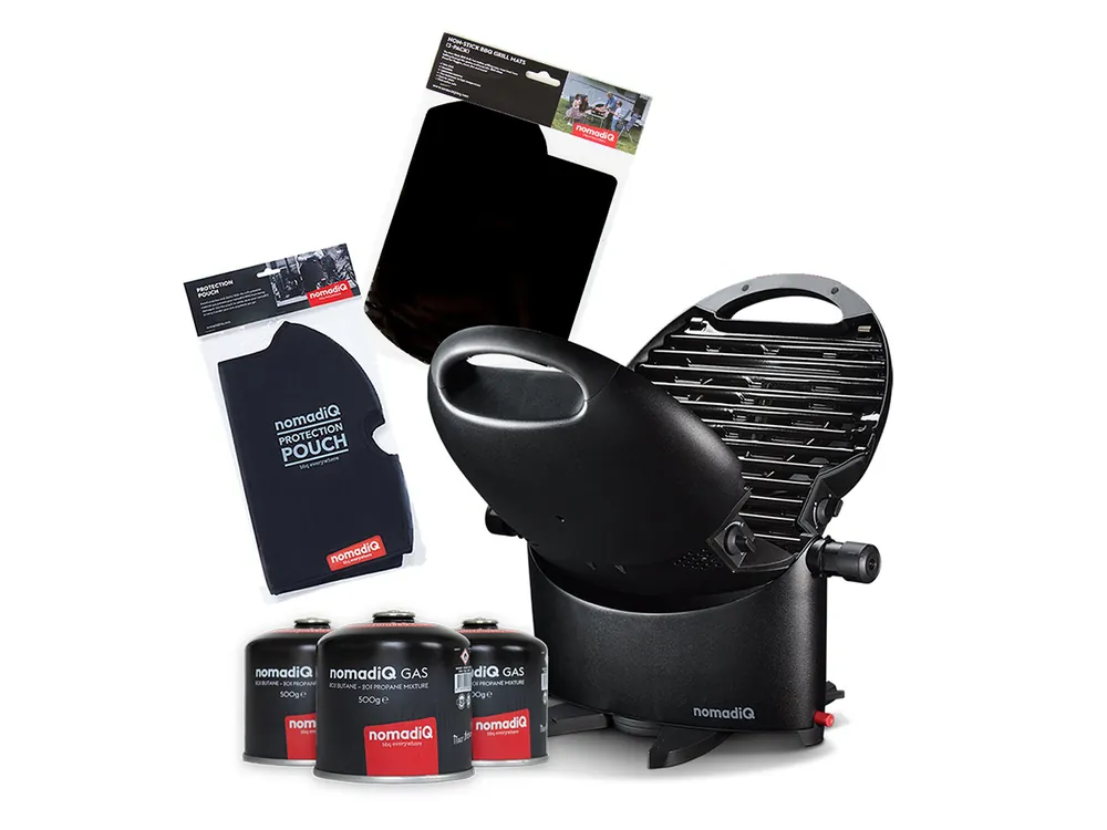nomadiQ BBQ ESSENTIALS tragbares Gasgrillpaket Preis Gesenkt