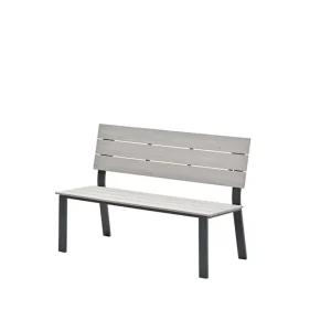 Jondal Parkbank - carbon black - hell Teak Vironwood Schneller Versand