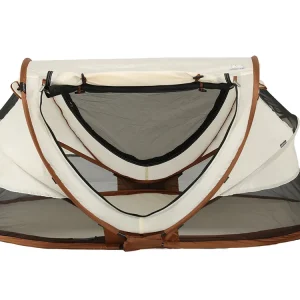 Meistverkauft Deryan Kleinkindbett Luxe mit Matratze & Ledergriffen – Sand
