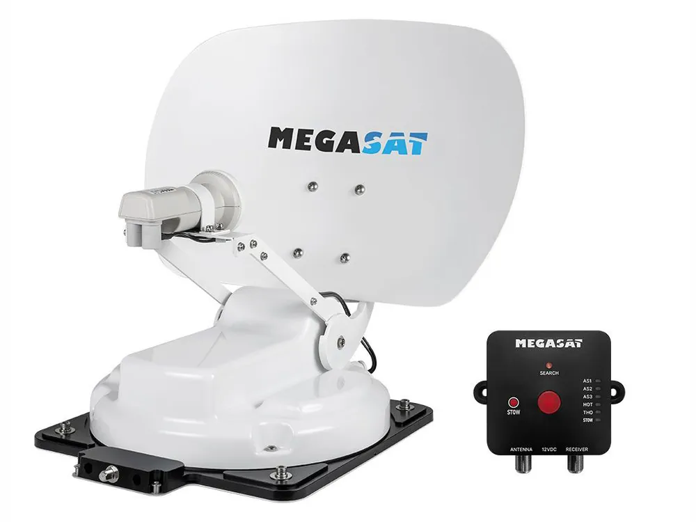 Megasat Caravanman Kompakt 4 vollautomatische Sat Antenne - White Heißes Angebot