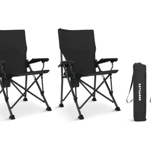 Bestseller TRVLMORE Luxe Plus Black Faltstuhl - Set von 2