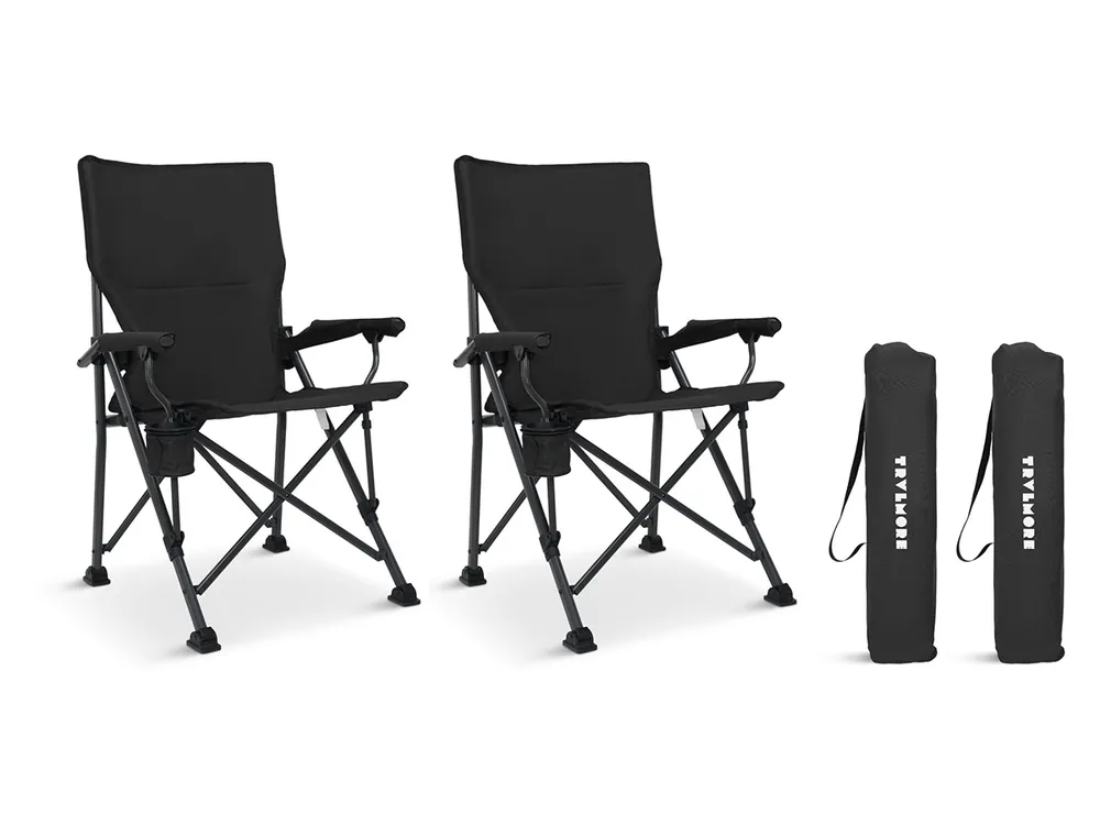 Bestseller TRVLMORE Luxe Plus Black Faltstuhl - Set von 2