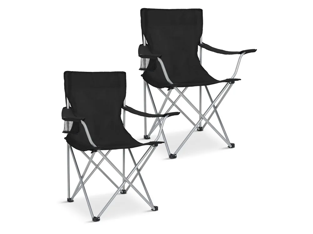 TRVLMORE Basic Black Faltstuhl - Set von 2 Knallerangebot
