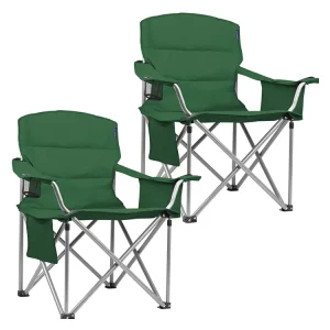 Nur Für Kurze Zeit TRVLMORE XL Green Faltstuhl mit Kühlfach - Set von 2