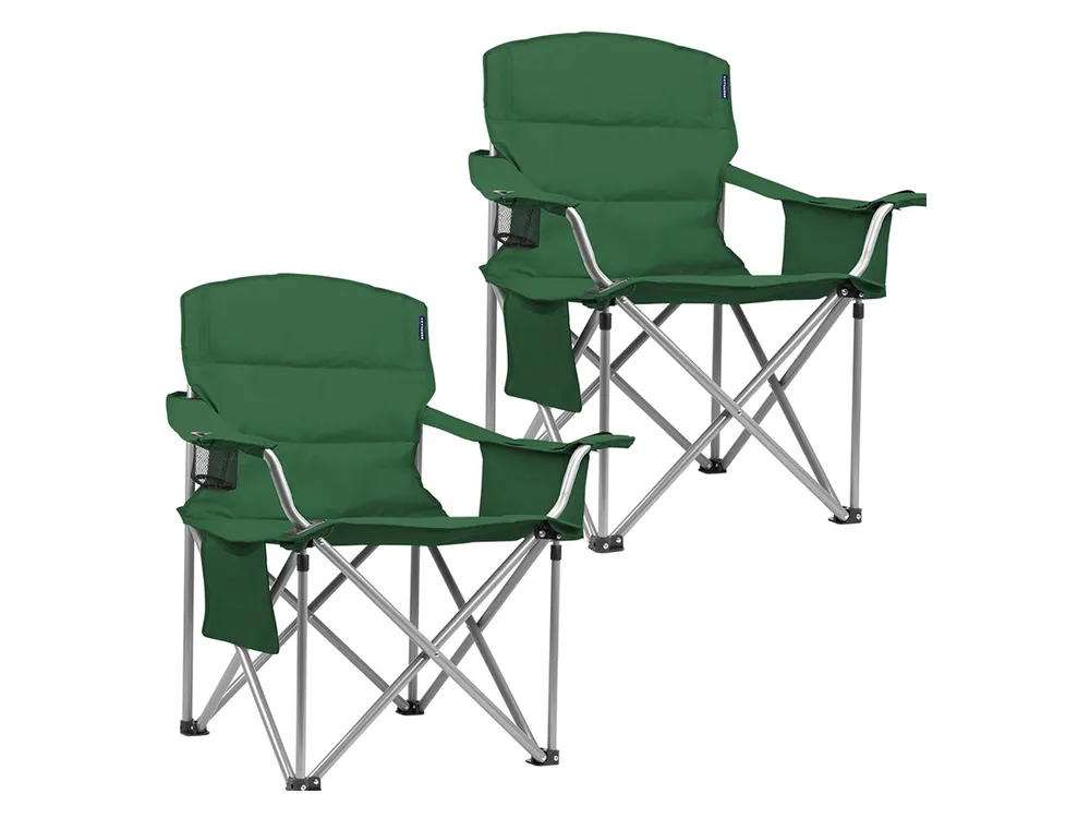 Nur Für Kurze Zeit TRVLMORE XL Green Faltstuhl mit Kühlfach - Set von 2